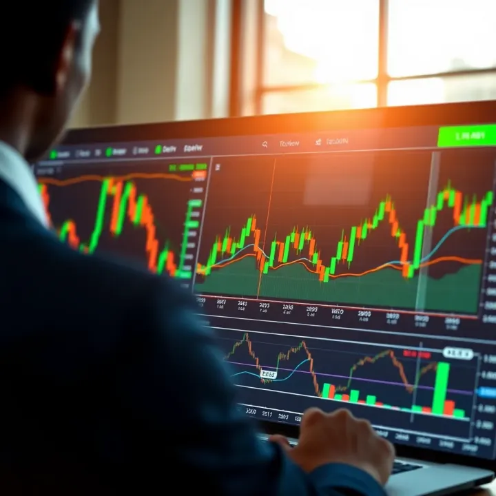 Deriv Trading View platform showing interactive financial charts and indicators