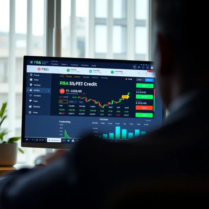 Screenshot of FBS trading platform showing bonus credit details for new account