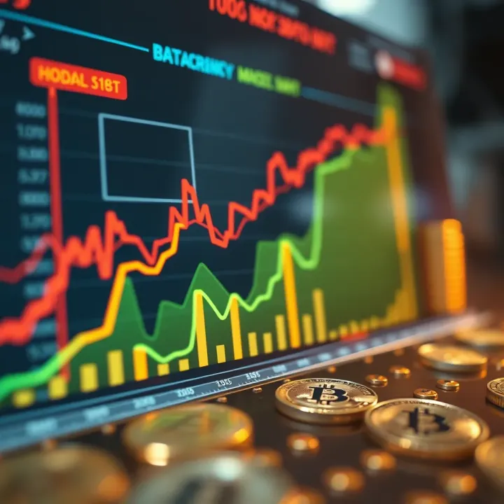 HODL Strategy Illustrated by Cryptocurrency Growth Chart Visual representation of the HODL concept showing a steady upward trend in cryptocurrency value over time