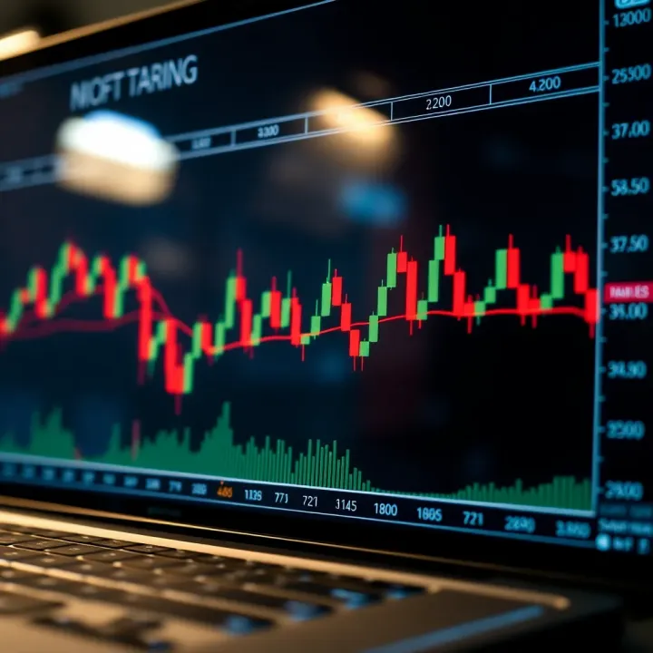 Chart showing a bullish cup and handle pattern indicating a potential upward price breakout