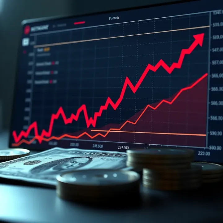 Graph showing historical and predicted trends of the US Dollar to Kenyan Shilling exchange rate over time